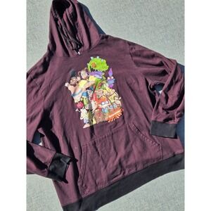 Nickelodeon Rugrats Hoodie Pullover Sweatshirt Cartoon Hey Arnold Chuckie XXL